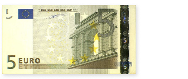 banconota da 5 euro prima serie
