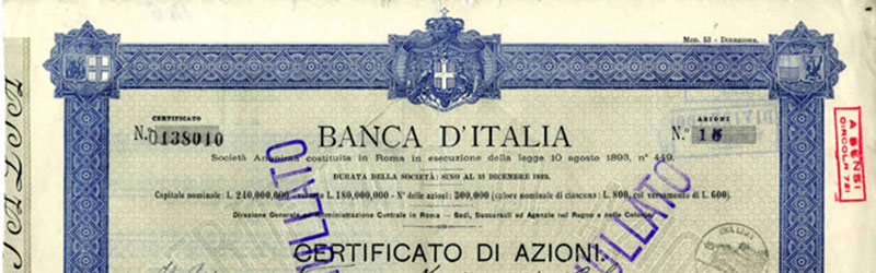 Bank Of Italy Shareholders