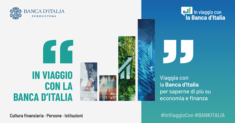 Banner dell'iniziativa "In viaggio con la Banca d'Italia"
