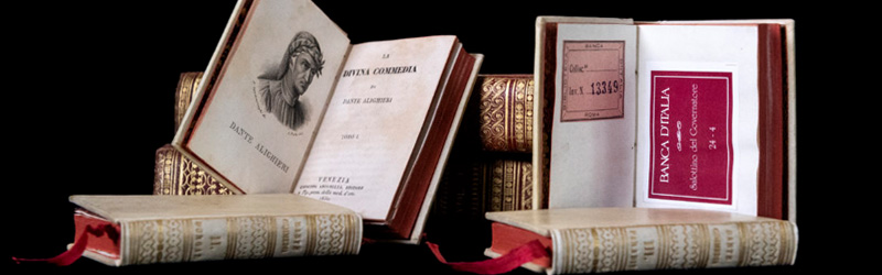Edizioni di pregio delle opere di Dante possedute dalla Biblioteca Paolo Baffi